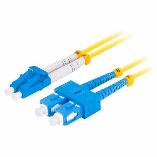 LANBERG optický patch cord SM SC/UPC-LC/UPC duplex 5m LSZH G657A1 průměr 3mm, barva žlutá