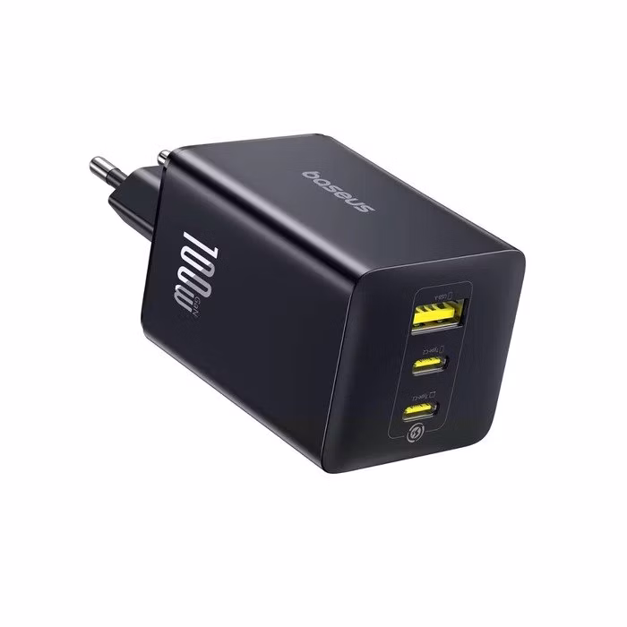 Baseus EnerFill FE11 Fast Nabíjačka USB-A + USB-C + USB-C 100W Cosmic Black