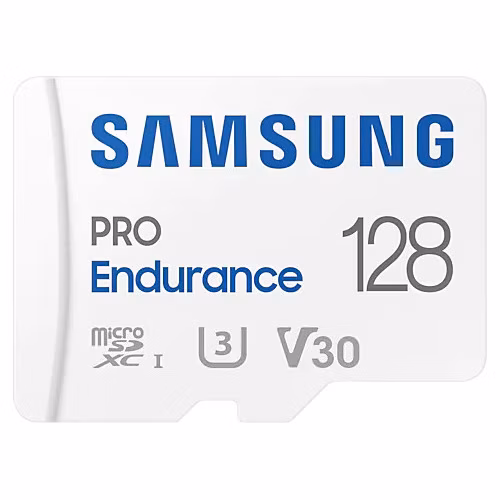SAMSUNG PRO Endurance MicroSDXC 128GB + SD Adaptér / CL 10 UHS-I U3 / V30
