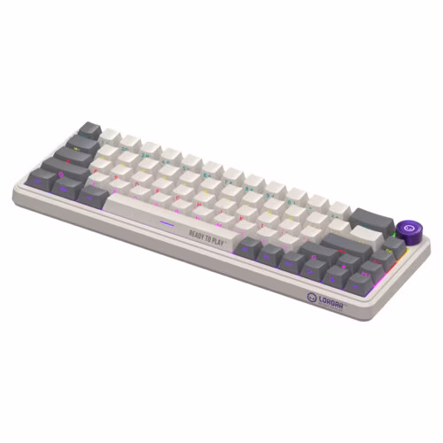 Lorgar KBA41MRT, mechanická herná klávesnica, 66 klávesov, Toxic Purple Switch, Hot-Swap, RGB, USB-C