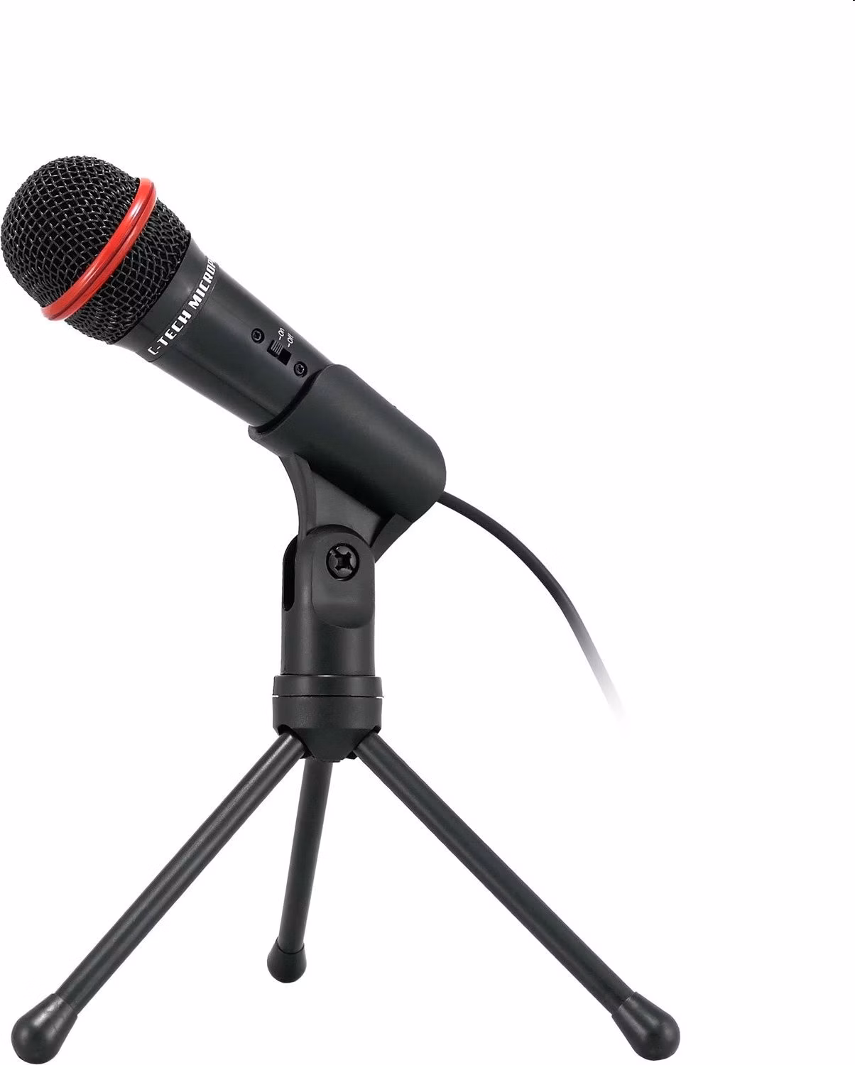 Stolný mikrofón C-TECH MIC-01, 3,5" stereo jack, 2.5m
