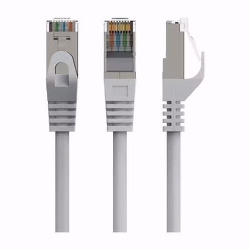 GEMBIRD PP6A-LSZHCU-20M – S/FTP Cat. 6A LSZH propojovací kabel, šedý, 20 m