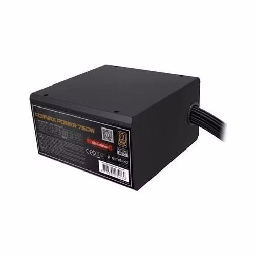 GEMBIRD Napájecí zdroj ATX 750W s aktivním PFC, 12 cm ventilátor, 80+ bronzová barva