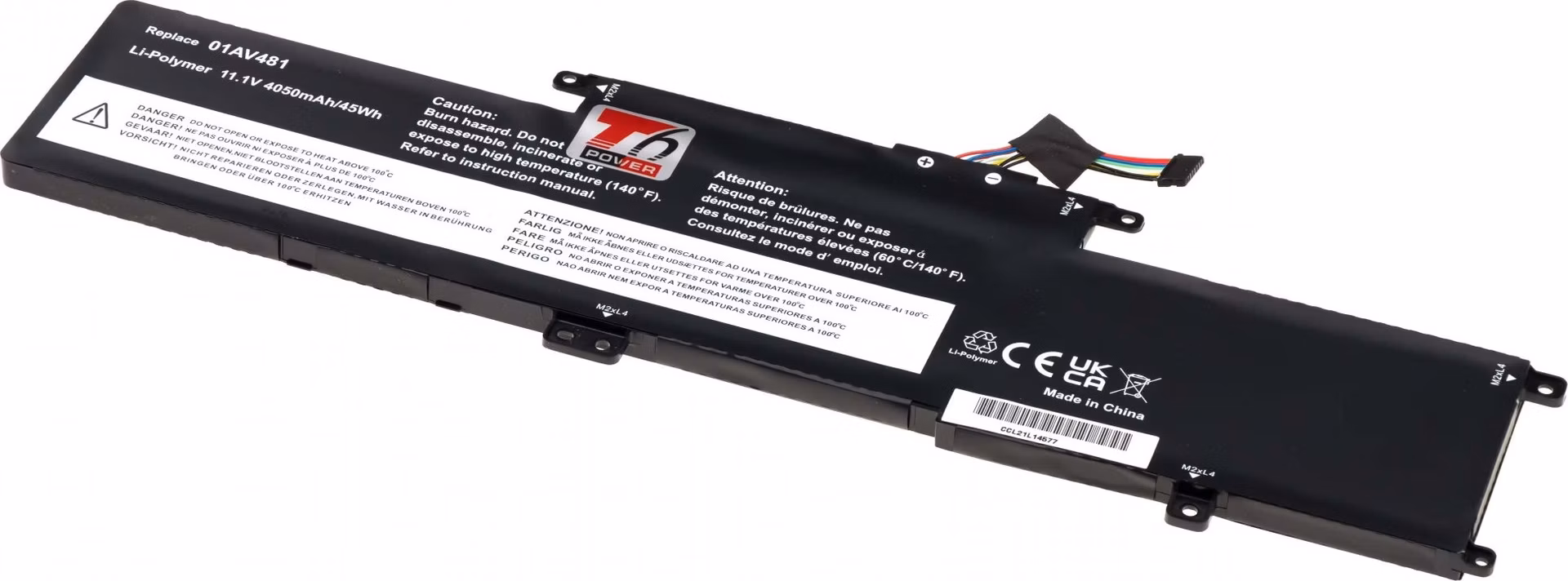 Batéria T6 Power pre Lenovo ThinkPad L380, L390, S2 Yoga, 4050mAh, 45Wh, 3cell, Li-Pol