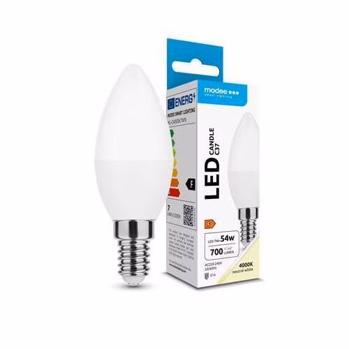 Modee E14 7W svíčka LED studená 4000K