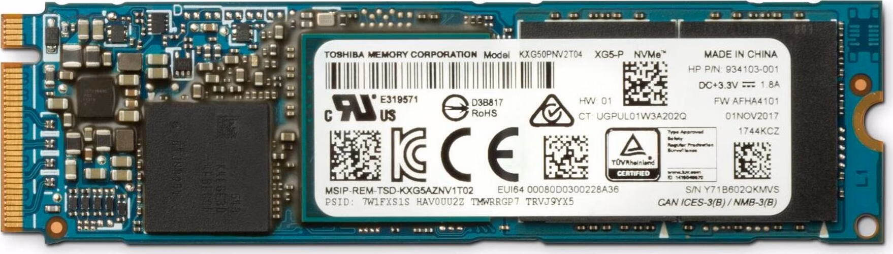 HP Z TurboDrv QuadPro 1TB SSD TLC module
