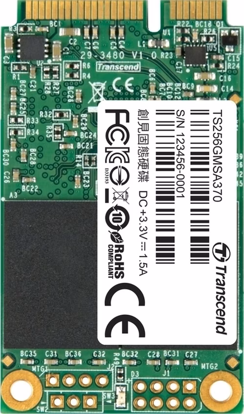 TRANSCEND MSA370 256GB SSD disk mSATA, SATA III (MLC)