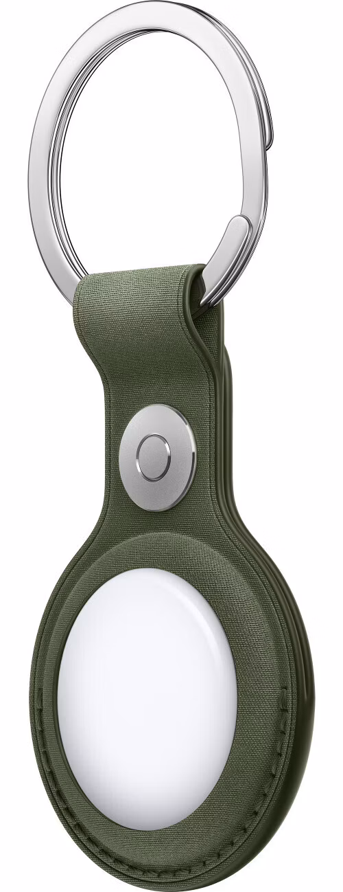 AirTag FineWoven Key Ring - Moss