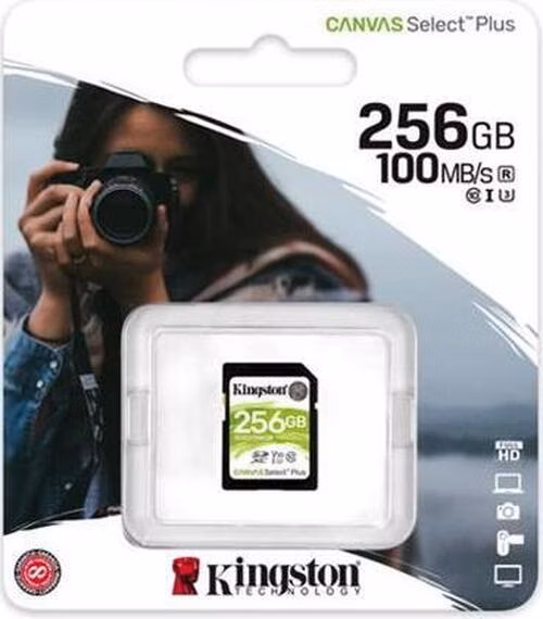 KINGSTON 256GB SDXC CANVAS Plus Class10 UHS-I 150MB/s Read Flash Card Gen3
