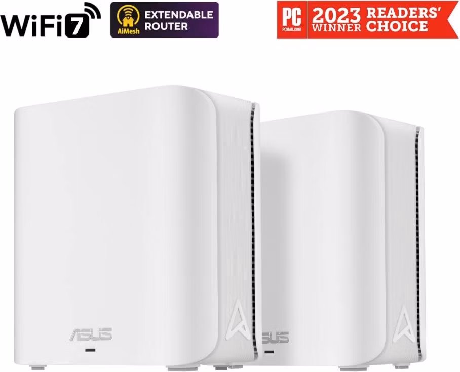 ASUS ZenWifi BD4 2-pack, WiFi7 Extendable Router, AiMesh, 2x WAN/LAN