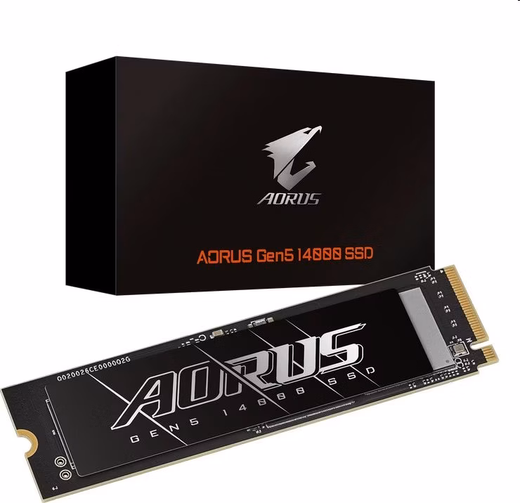 Gigabyte AORUS 14000 SSD 2TB M.2 NVMe Gen5, 14500/12700 MBps