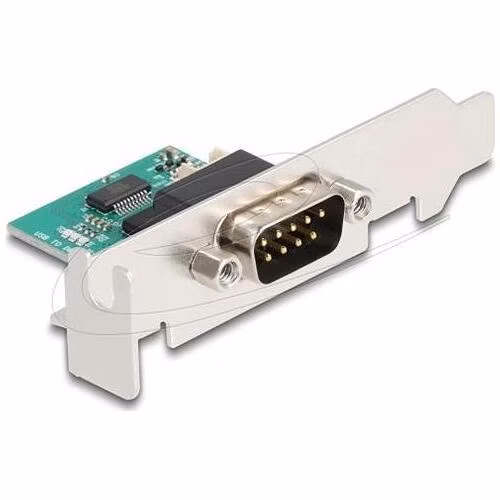 Delock Převodník USB na RS-232 FTDI FT231XS USB 2.0 pin samec na D-Sub 9 samec s nízkoprofilovým držákem a kabelem 30 cm