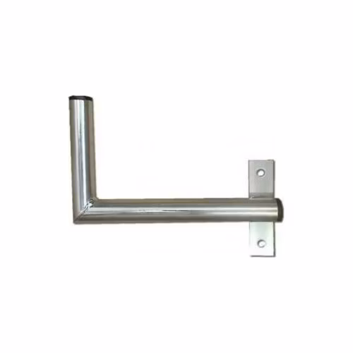 Držák antény na zeď u okna s pásem, pravé uchycení, galvanický zinek, délka 25cm, průměr 3,2cm