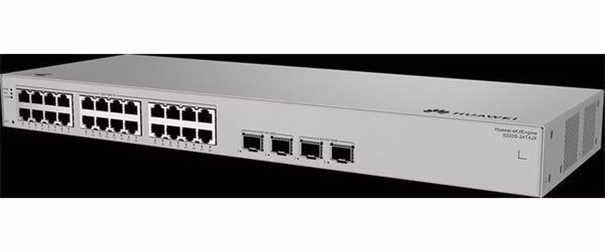Huawei Data Communication,S220S-24T4JX,S220S-24T4JX,S220S-24T4JX (24*10/100/1000BASE-T ports, 2*10GE SFP+ ports, 2*2.5GE