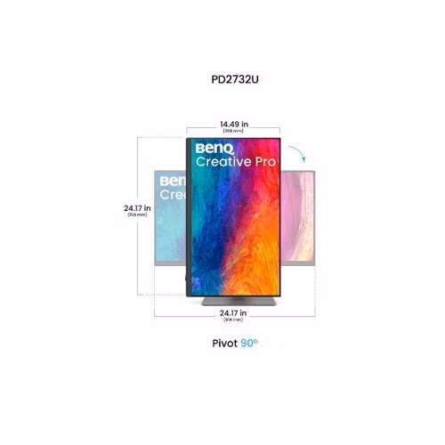 BenQ LCD PD2732U 27" IPS/4K/5ms/400 nitů/DP/HDMI/2xUSB-C/3xUSB 3.0/Mini USB/Thunderbolt 4/Adobe RGB - pro DTP, designery