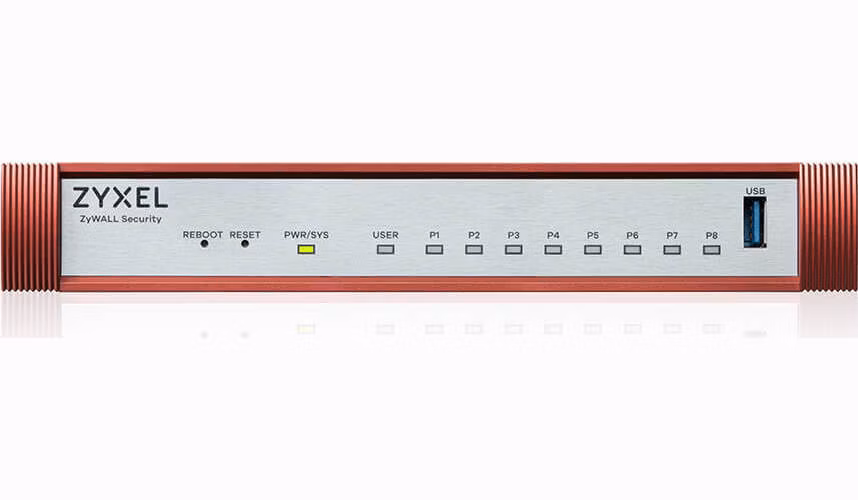 Zyxel USG FLEX 100H Series, 8 Gigabit user-definable ports, 1*USB with 1 YR Gold Security Pack