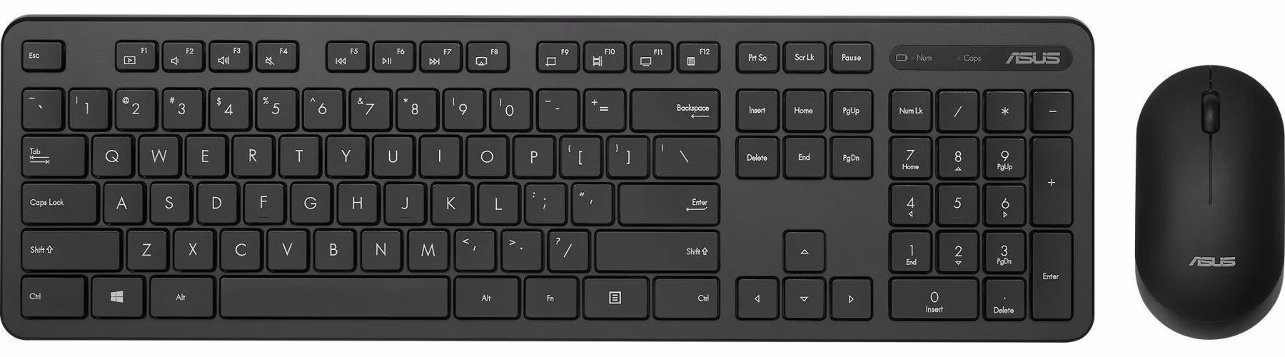 ASUS CW100 Copilot version - bezdrôtová klávesnica a myš, čierna, CZ/SK