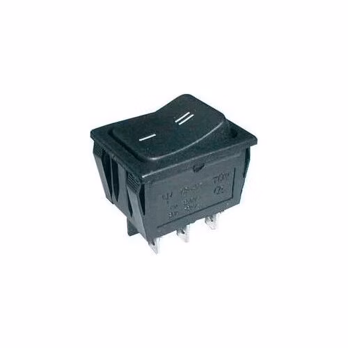 Solarmi Přepínač kolébkový 2pol./6pin ON-ON 250V/15A černý