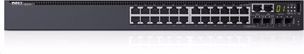 Dell Networking S3124 L3 24x 1GbE 2xCombo 2x 10GbE SFP+ fixed ports Stacking IO to PSU airflow 1x AC PSU