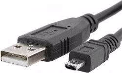 Kábel USB PREMIUMCORD 2.0 A-B mini, 8 pinov, 2 m Sanyo, Panasonic LUMIX