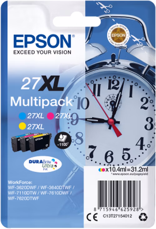 Epson inkoustová náplň/ T2715/ Multipack 27XL DURABrite Ultra Ink/ 3x barvy
