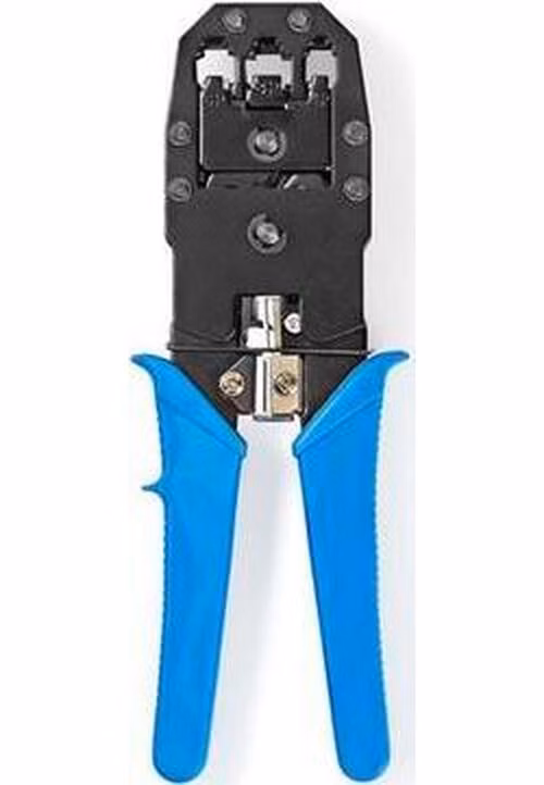 Nedis CCGB89510BU - Krimpovací kleště pro konektory CAT5 / CAT5e / CAT6 / CAT6a / RJ10 / RJ11 / RJ45, modré