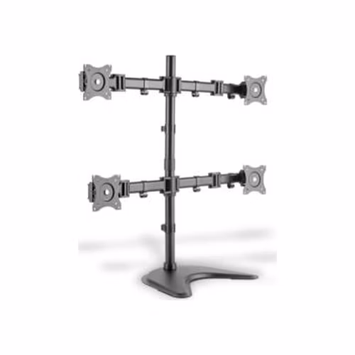 Digitus stolní stojan pro čtyři monitory/Upínací držáky, černý 15-27 ", max. Zatížení 4x8 kg, VESA max. 100x100