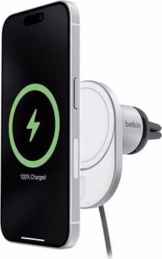 Belkin BOOST CHARGE Qi2 Magnetický držák s nabíjením do auta, 15W, šedý