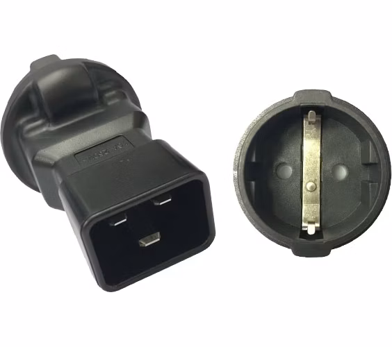 Premium Cord Adaptér IEC C20 male na SCHUKO CEE 7/3 female, napětí 230V, 16A