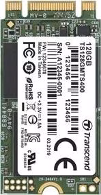 TRANSCEND MTS400 128GB SSD disk M.2 2242, SATA III 6Gb/s (MLC), 530MB/s R, 470MB/s W