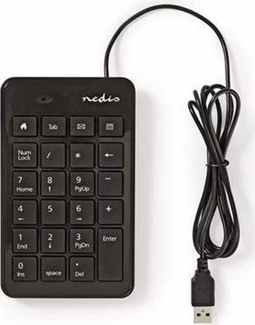 Nedis KBNM100BK - Kabelová Numerická Klávesnice | USB | Černá barva