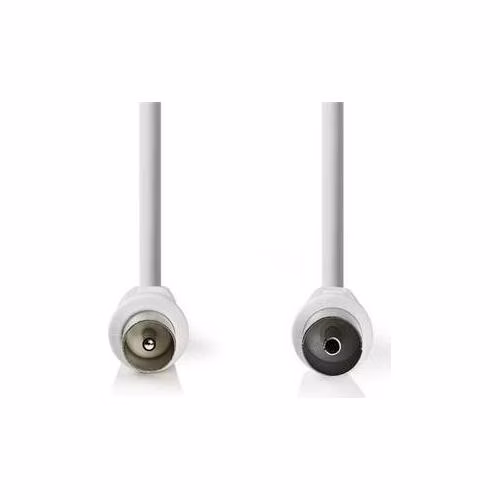 Nedis CSGB40000WT50 - Koaxiální Kabel 90 dB | IEC (Koaxiální) Zástrčka - IEC (Koaxiální) Zásuvka | 5 m | Bílá barva