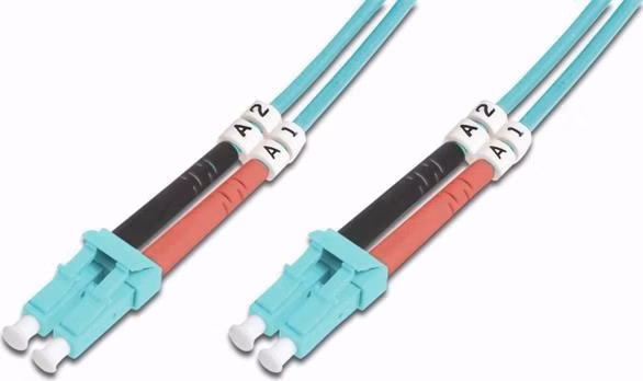 DIGITUS Fiber Optic Patch Cord, LC to LC, Multimode, OM3, 50/125 µ, Duplex Length 5m