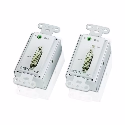 ATEN VE606-AT-G DVI Over Cat 5 Extender Wall Plate W/EU ADP(1920 x 1200@40m)