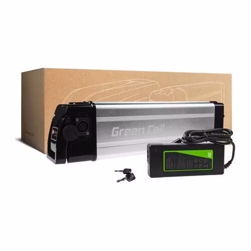 Green Cell Baterie pro elektrokolo 36V 10,4Ah 396Wh Silverfish Ebike 4 pin pro Powerhog, Volta, E-Trends, Zündapp s nabíječkou