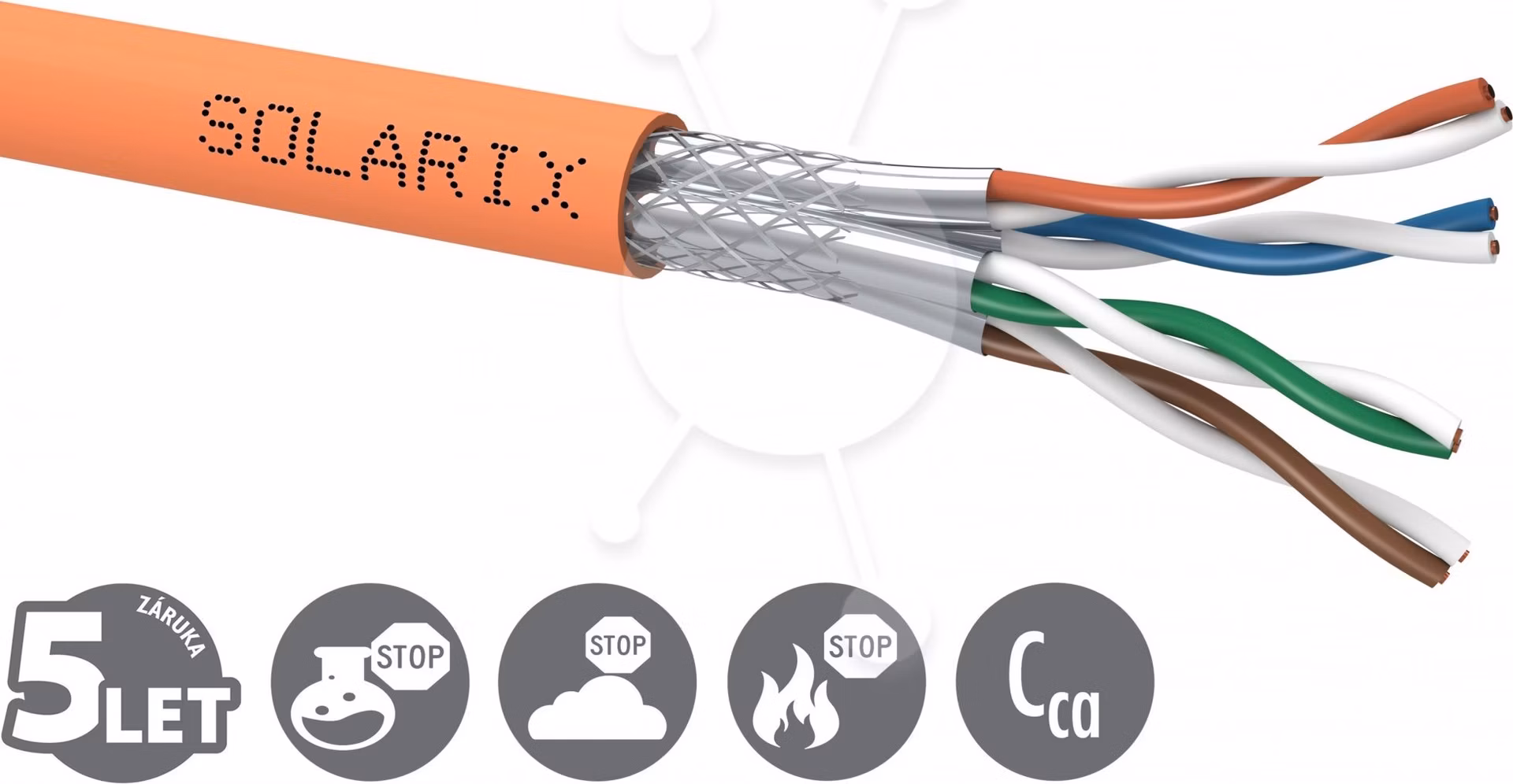 Instalační kabel Solarix CAT7 SSTP LSOH Cca-s1,d1,a1 500m/cívka SXKD-7-SSTP-LSOH