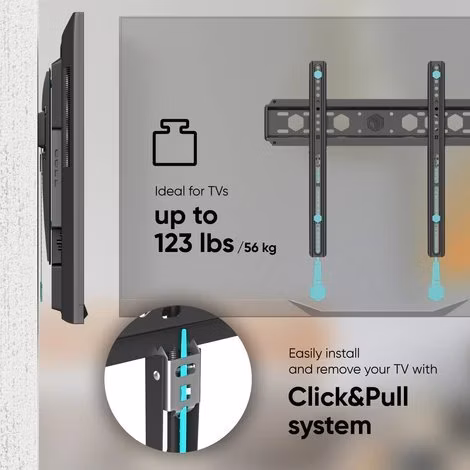 ONKRON TV SLIM držiak na stenu, 32 až 75", VESA 400x400, max 57 kg, čierny