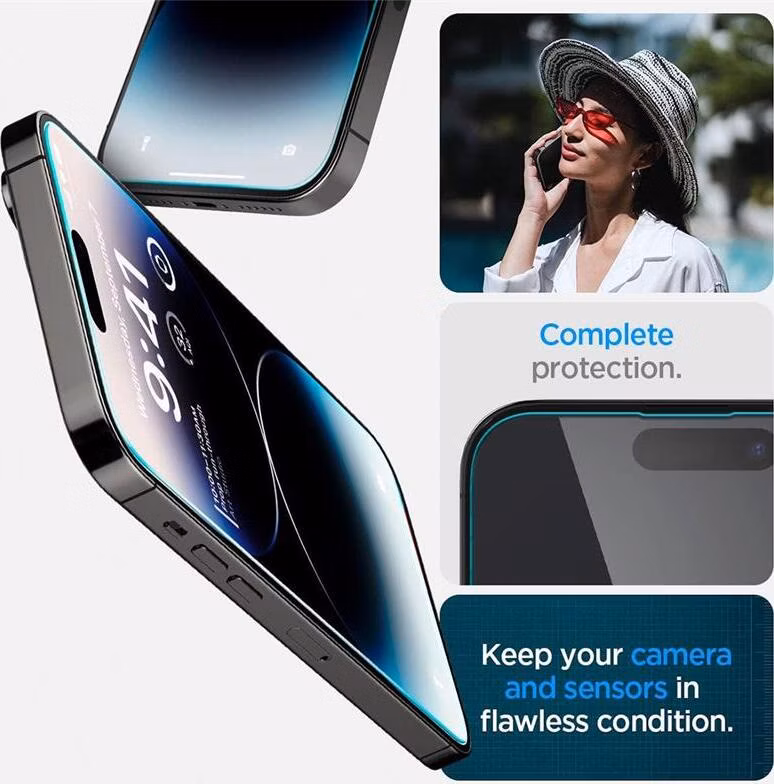 Spigen ochranné sklo GLAS.tR Slim HD pre iPhone 14 Pro - Clear