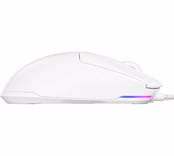Lorgar MSA10WRWH, herná myš, ultraľahká 55g, 6 prog. tlačidiel, 12 000 dpi, podsvietenie RGB, biela
