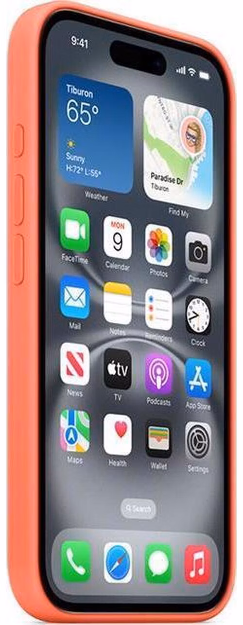 iPhone 16 Silicone Case with MagSafe - Tangerine