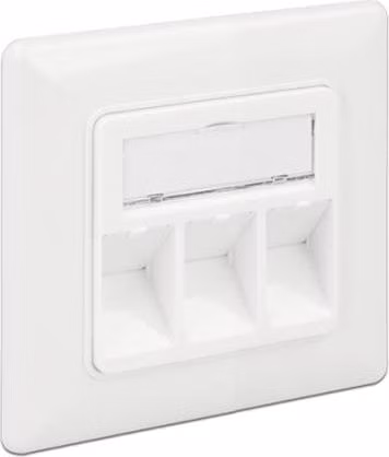 Delock Keystone Wall Outlet 3 Port compact