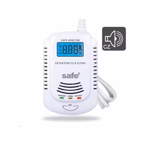 BAZAR - SAFE 808 COM Kombinovaný detektor CO a výbušných plynů - Poškozený obal (Komplet)
