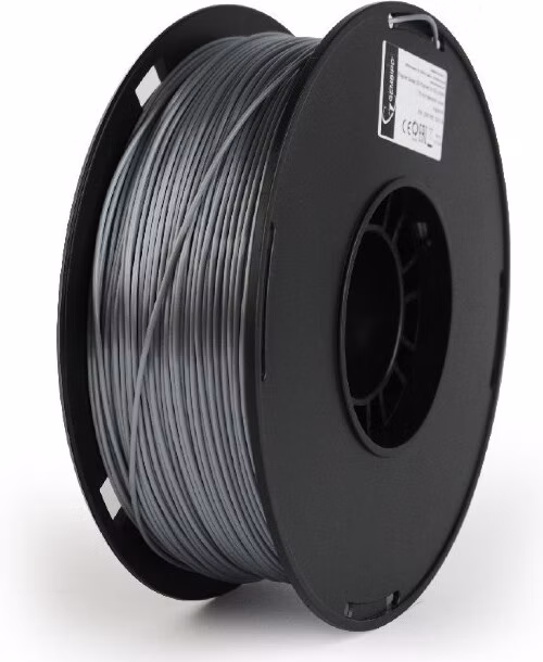 Tlačová struna (filament) GEMBIRD, PLA PLUS, 1,75mm, 1kg, strieborná