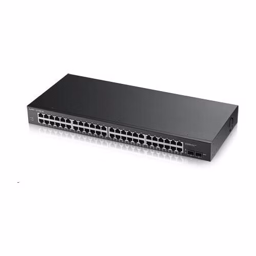 Zyxel GS1900-48 50portový gigabitový webový inteligentný prepínač, 48x gigabitový RJ45, 2x SFP
