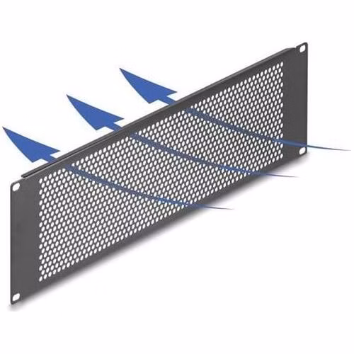Delock 19” žaluziový panel s kruhovými otvory, 3U, černý