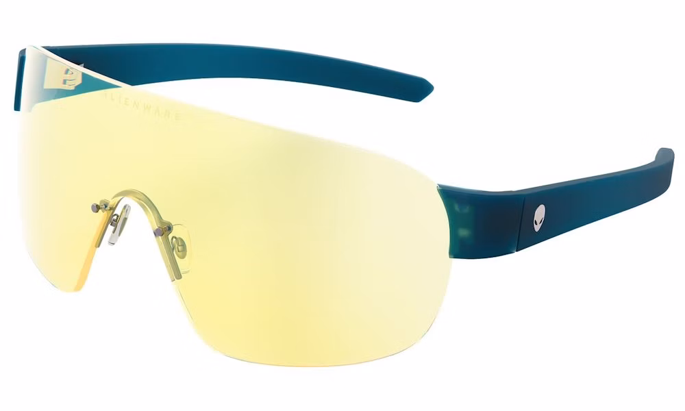 GUNNAR kancelářske/herní brýle ALIENWARE BERMUDA TRIANGLE * LIQUID TEAL *jantárová skla  * BLF 65 * GUNNAR focus