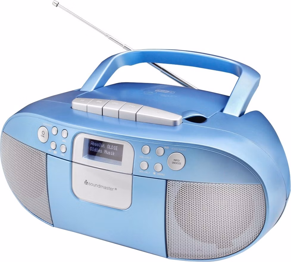 Soundmaster SCD7800BL/ DAB+/ FM/ Kazeta/ CD/ MP3/ LCD/ RDS/ USB/ AUX IN/ Modrý