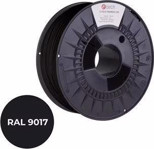 C-TECH tisková struna PREMIUM LINE ( filament ) , ABS, dopravní černá, RAL9017, 1,75mm, 1kg