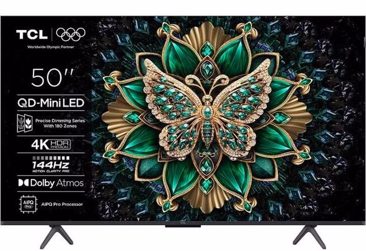 TCL 50C6K SMART TV 50" QLED/4K UHD/Mini LED/144Hz/4xHDMI/USB/LAN/GoogleTV