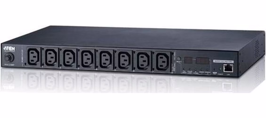 Aten PE5108 15A/10A 8 výstupů 1U s měřením eco PDU Vstup C20 Výstup 8x C13